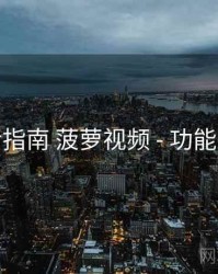 进阶指南 菠萝视频 - 功能矩阵