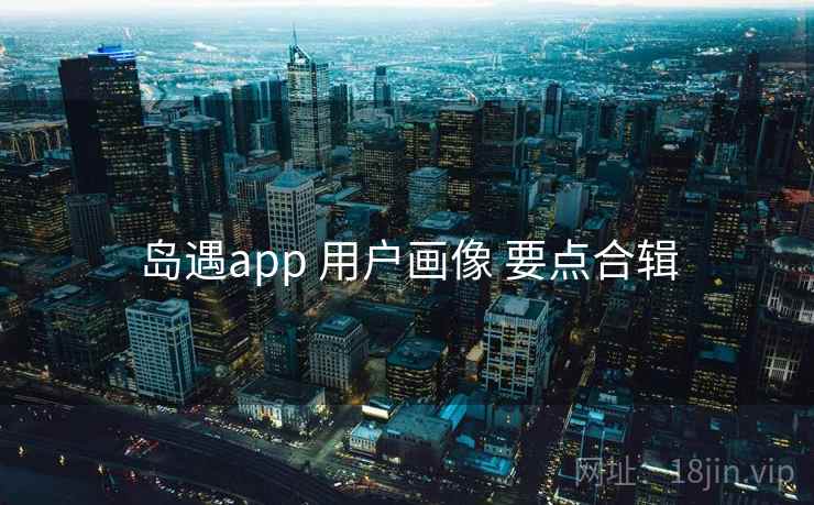 岛遇app 用户画像 要点合辑